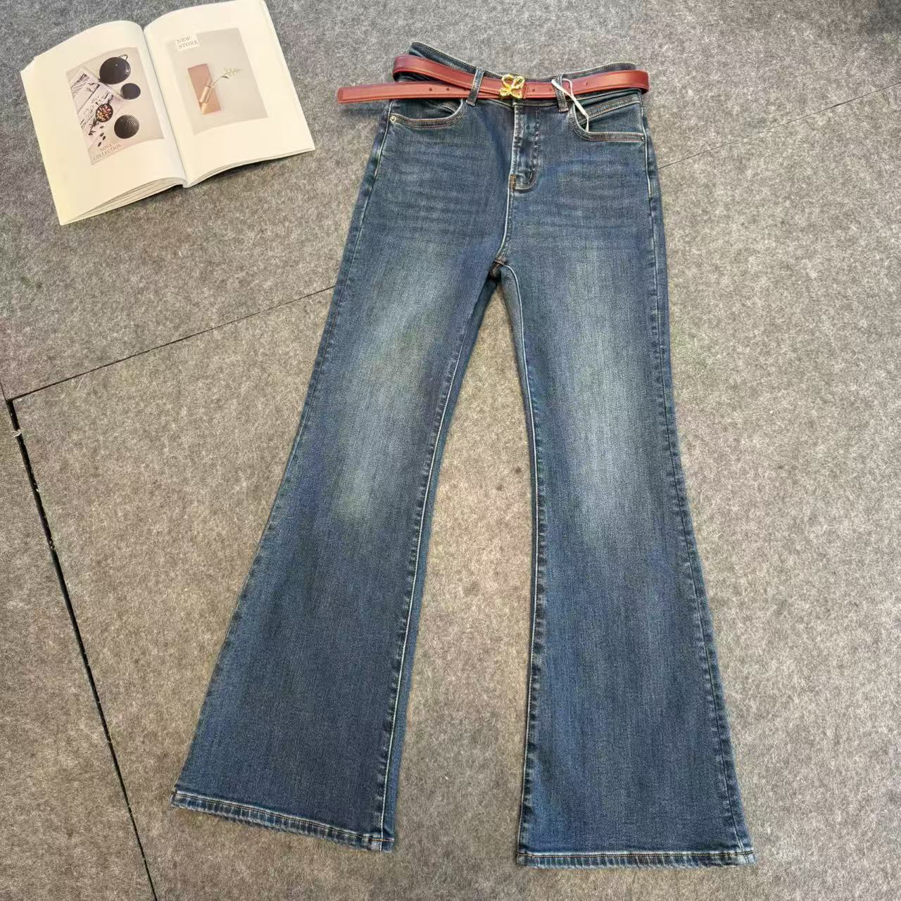 （QINGQING）时尚百搭微喇神裤 LH333157