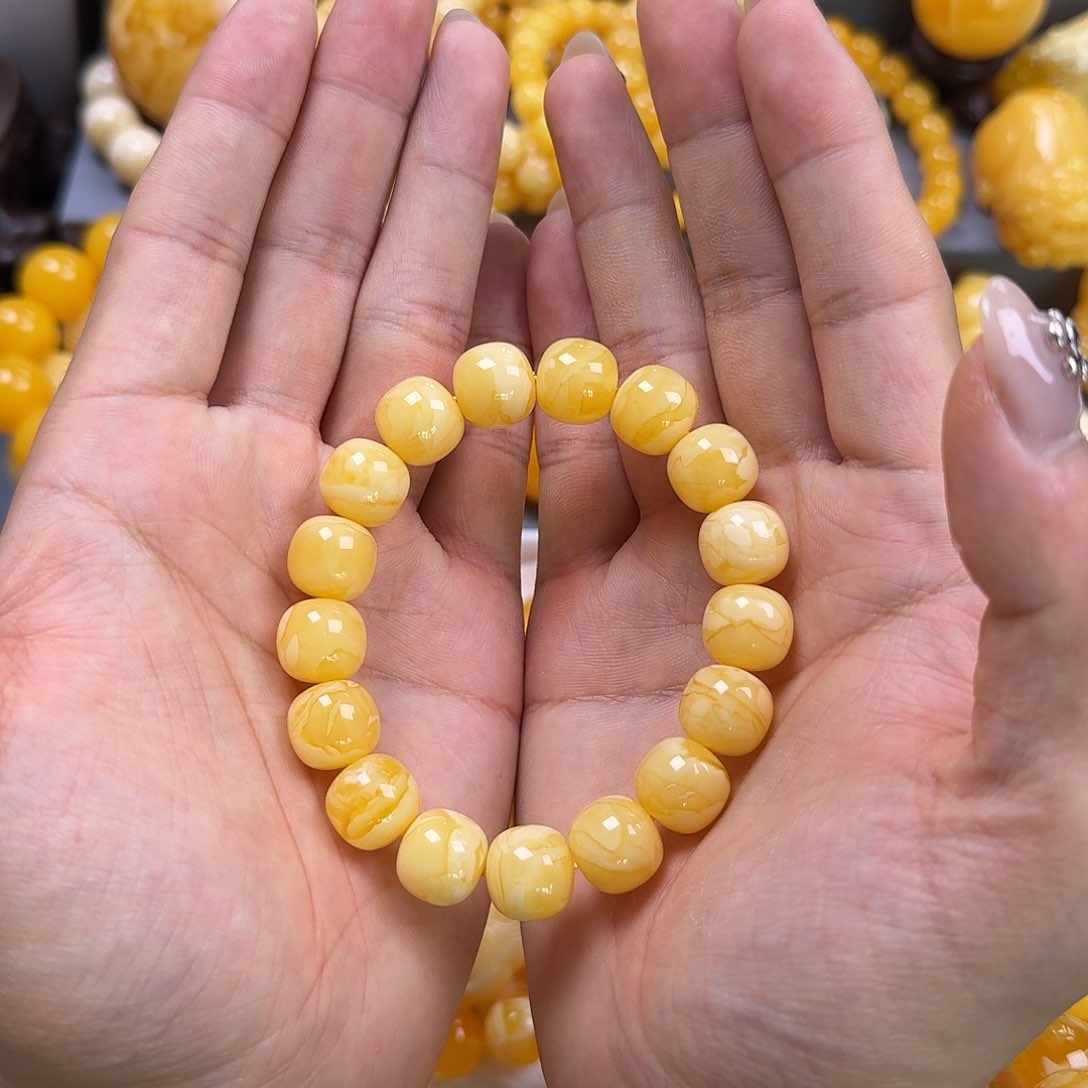 蜜蜡珠宝奇石未镶嵌同料13mm