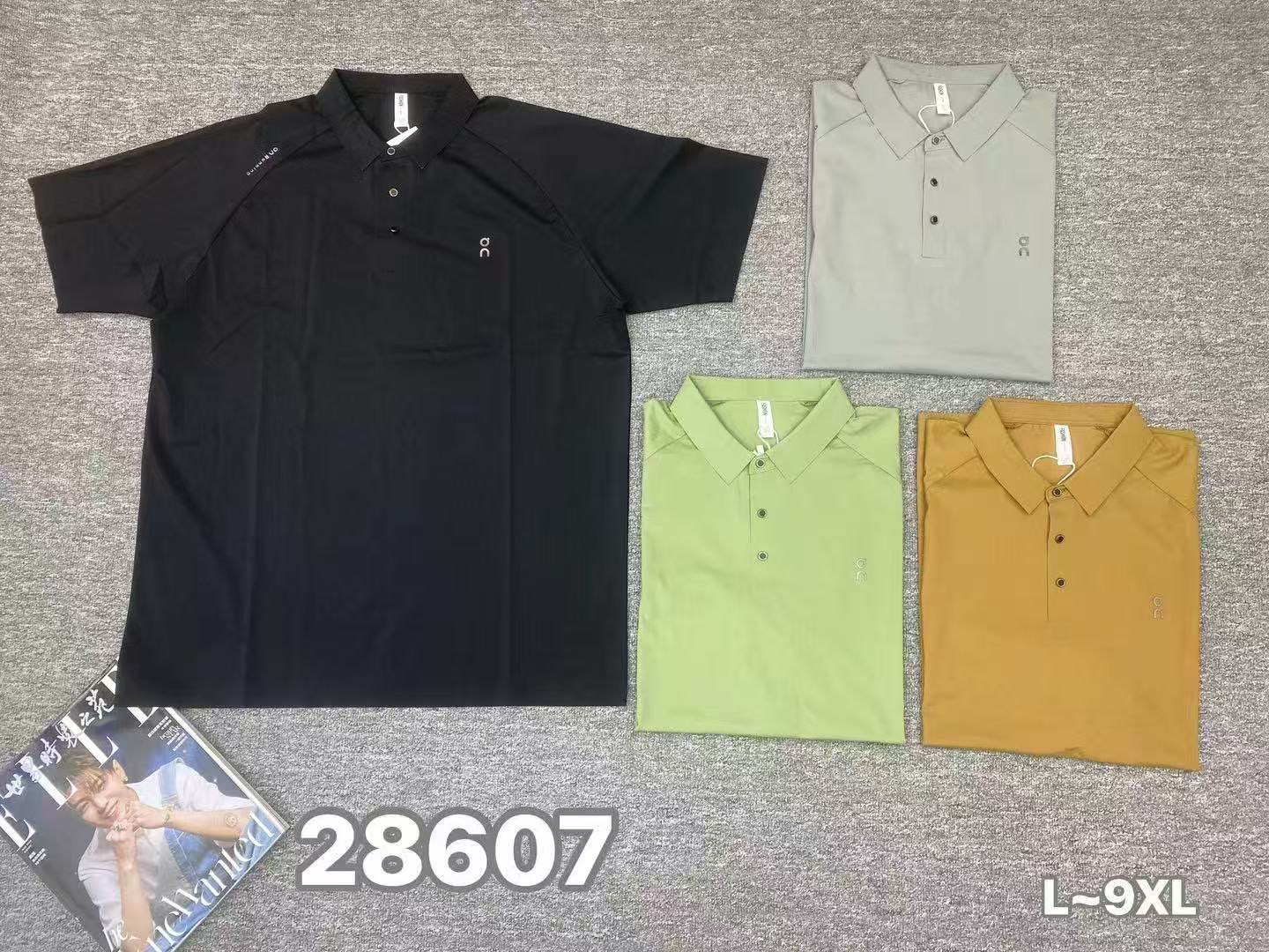 Polo衫男款加肥加大240斤-280斤纯色polo夏季速干男纽扣男装