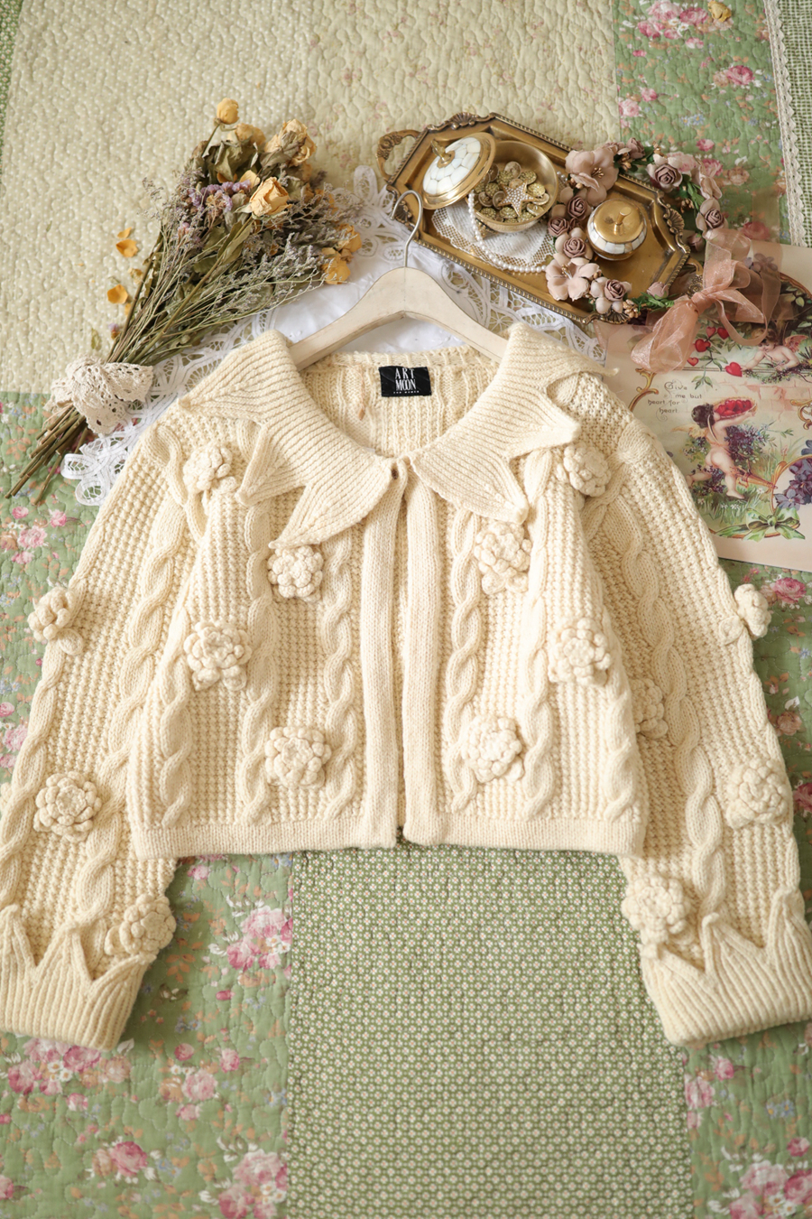 vintage古着韩版秋冬复古毛衣