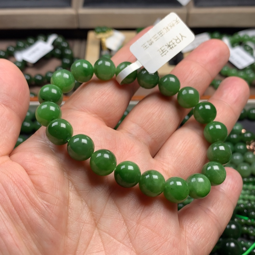 【闪购商品】和田玉（碧玉）手串未镶嵌10m m