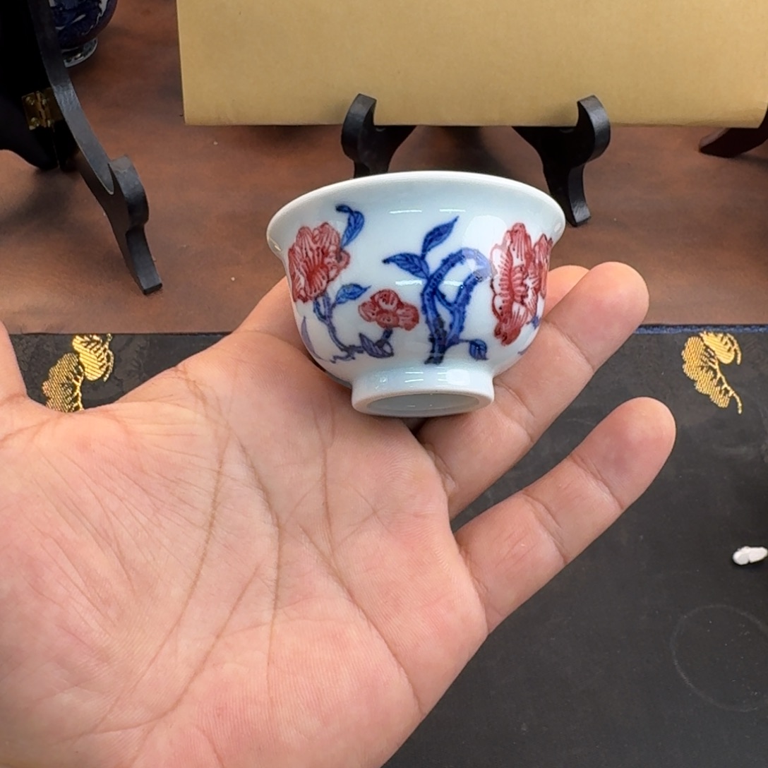 摆件陶釉里红福利福利