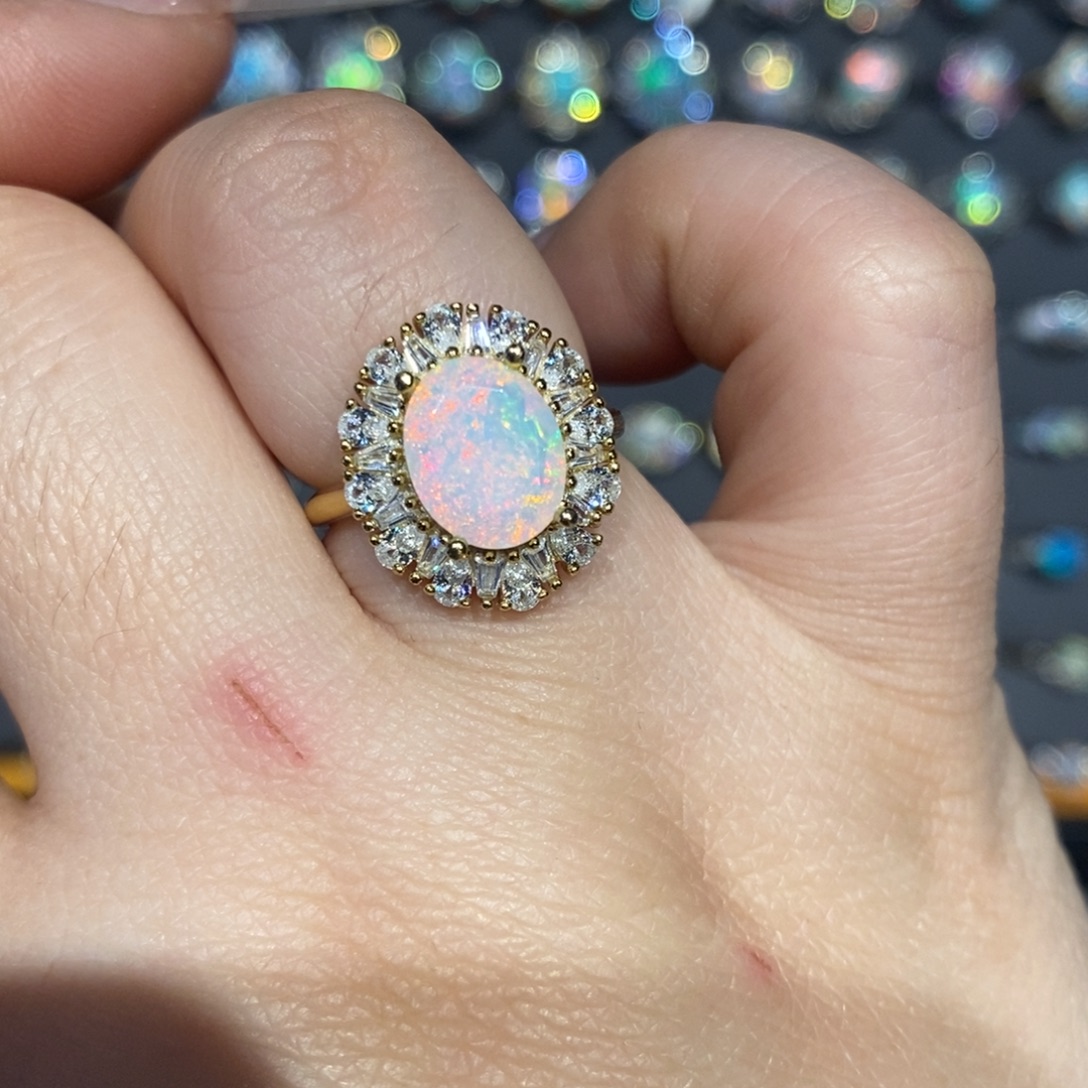 欧泊银S925镶嵌戒指