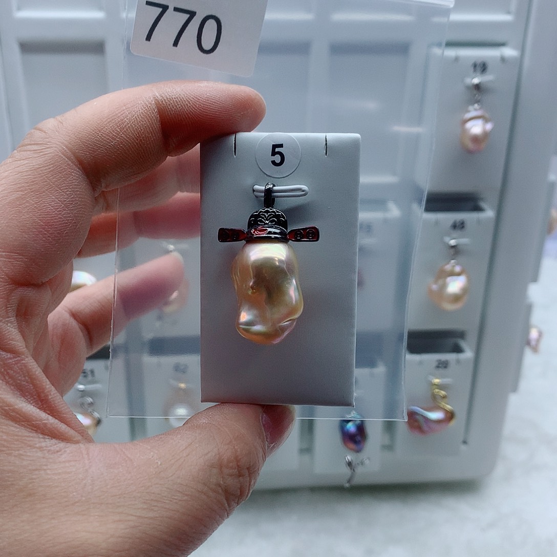 淡水珍珠吊坠(不含链)合金