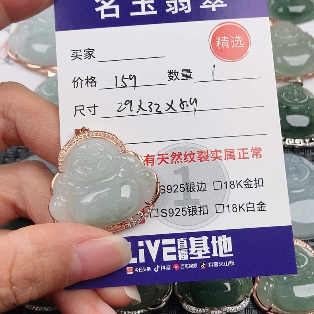 翡翠银S925镶嵌颈饰