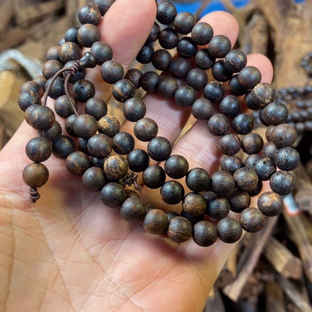 祥***馆香粉缅甸小叶降真香08108圆珠沉水