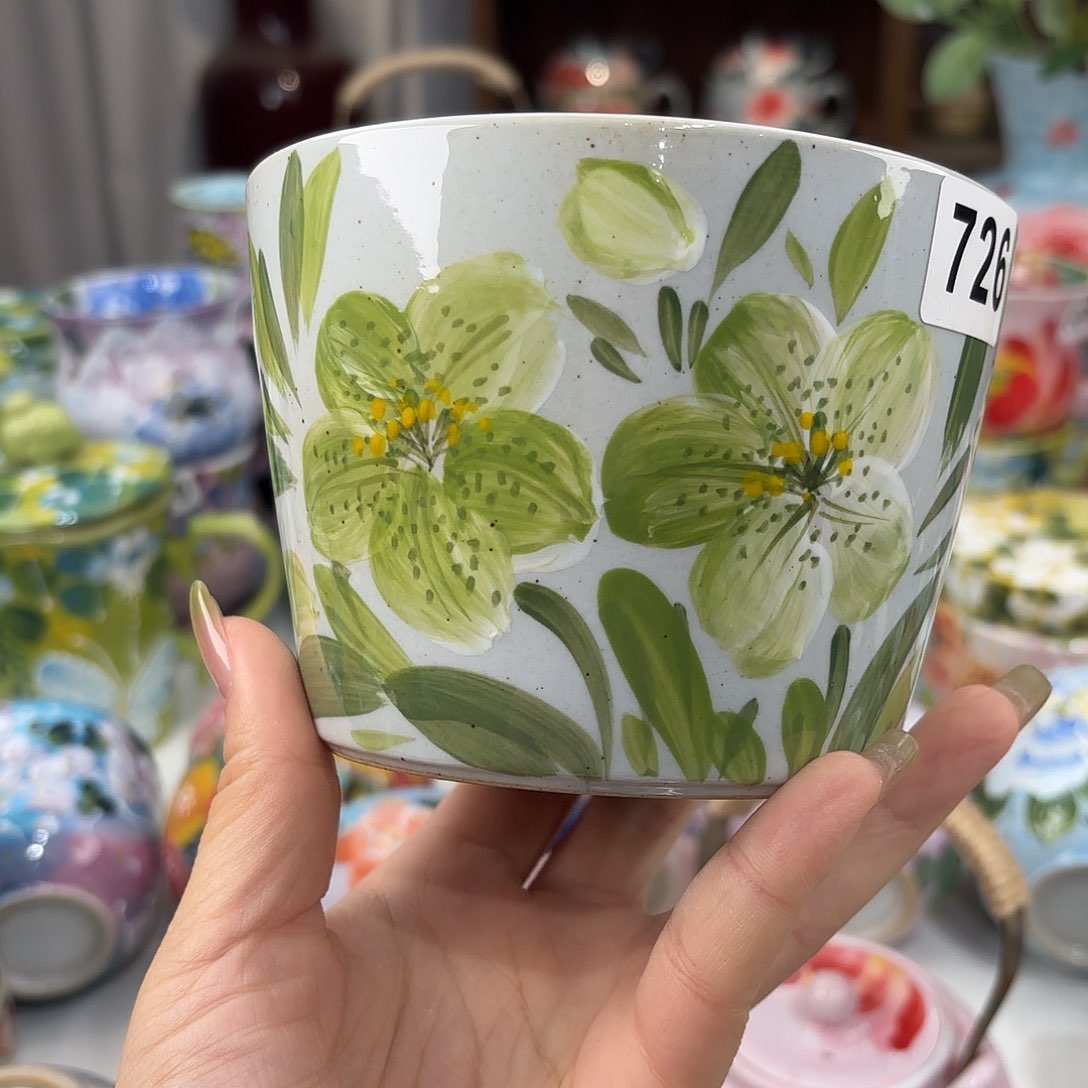 瓷片景德镇手绘高温釉下彩陶瓷茶具