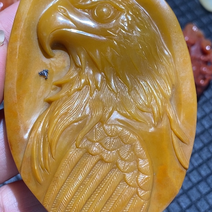 未镶嵌石英质玉（黄龙玉）颈饰