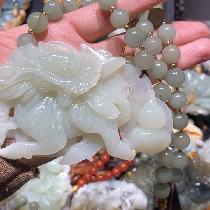 岫玉毛衣链未镶嵌