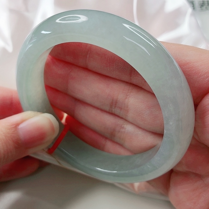 吃***粥翡翠未镶嵌手镯55.8圈x594