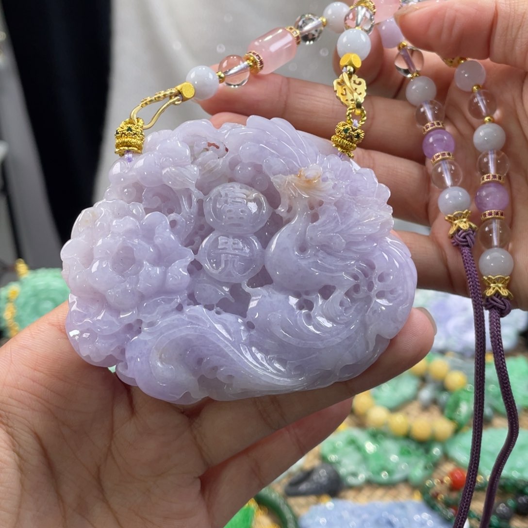 翡翠颈饰未镶嵌代编织