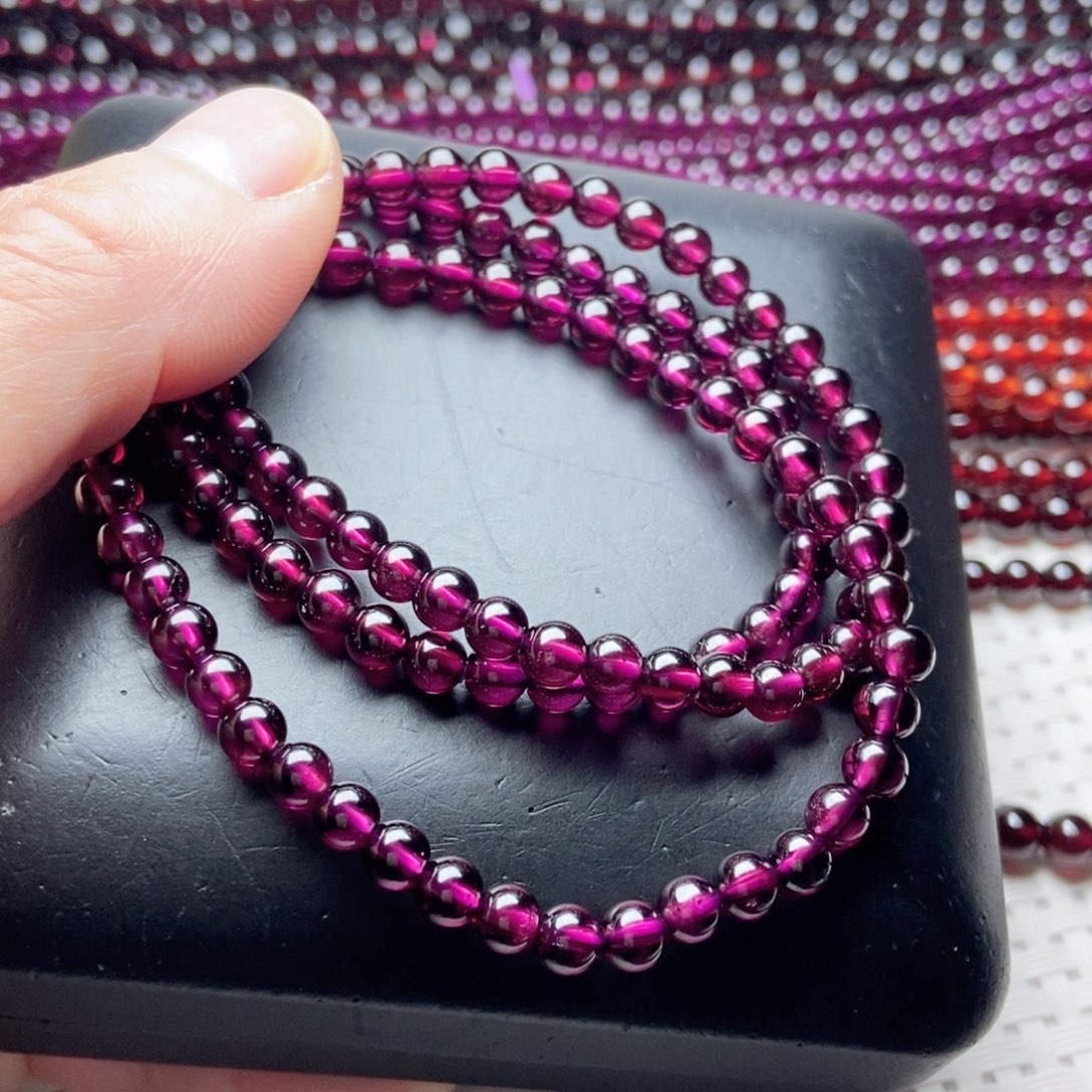 石榴石手链未镶嵌5紫牙乌