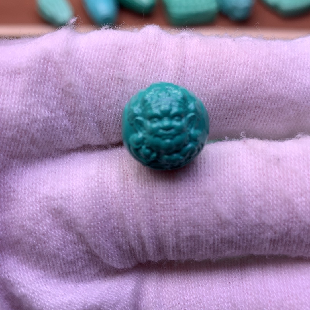 原生态散珠配珠黄财神卡13