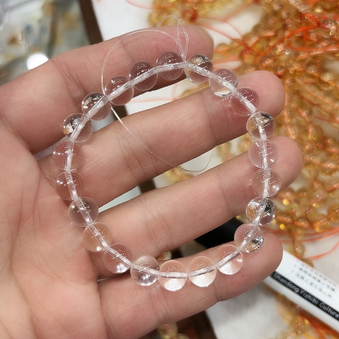 水晶手链未镶嵌卡8白水