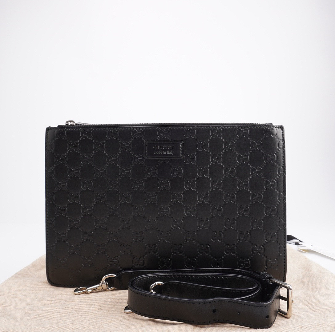 99新 GUCCI/古驰 98新 GUCCI古驰 老花Logo压纹手提包单肩包 F973