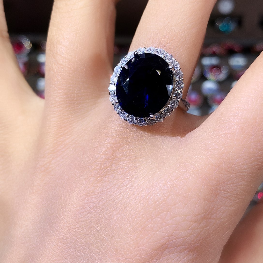 无925银皇家蓝戒指