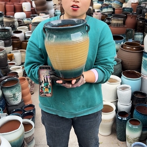 口20高27瑕疵盆子。