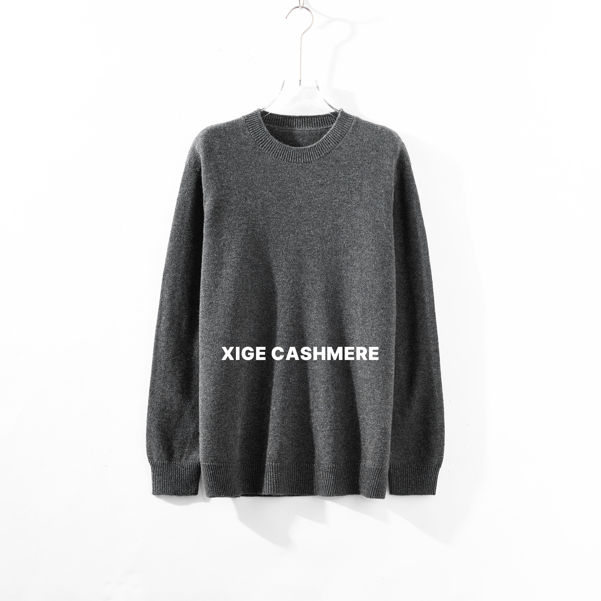 喜歌 【男款卷王】100山羊绒男士圆领套头秋冬针织衫 8282