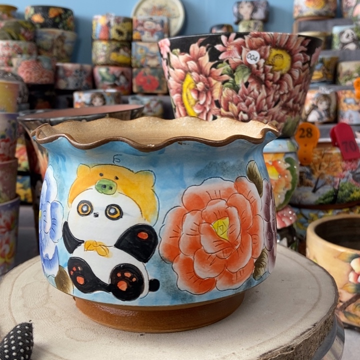 红陶景德镇艺术手绘作品