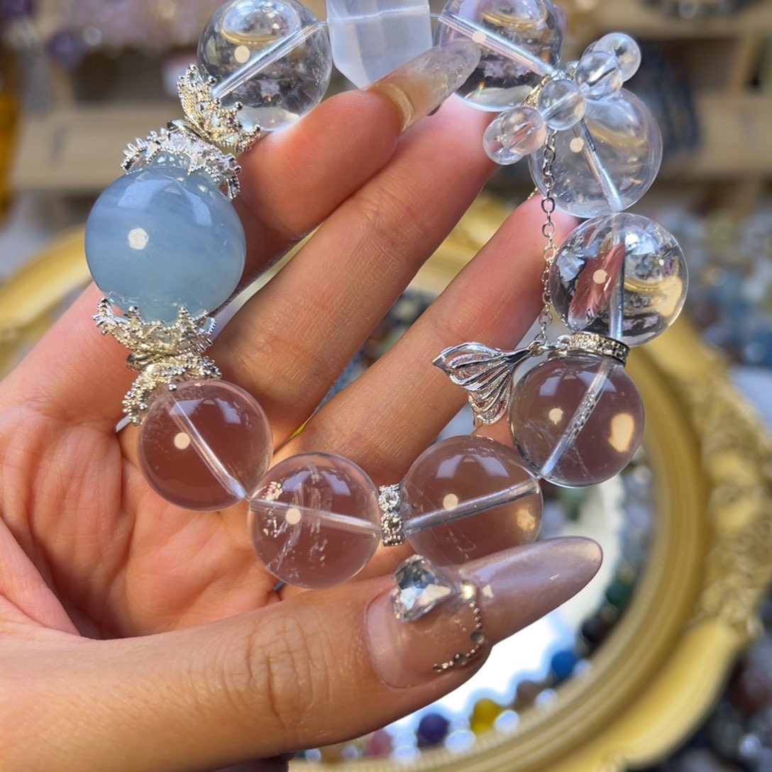 水晶手串合金水晶