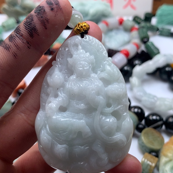 颈饰未镶嵌翡翠保真天然a货翡翠