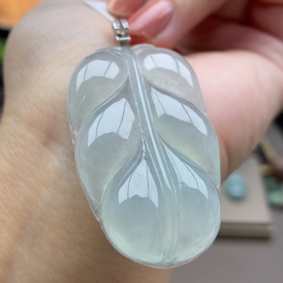 翡翠银S925镶嵌颈饰吊坠26