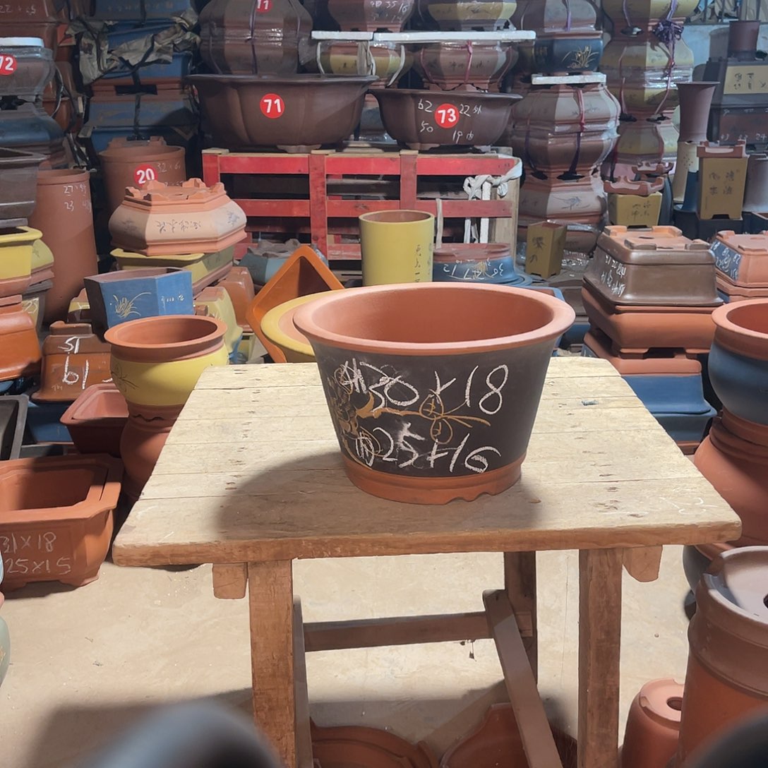 紫砂花盆斗盆一个