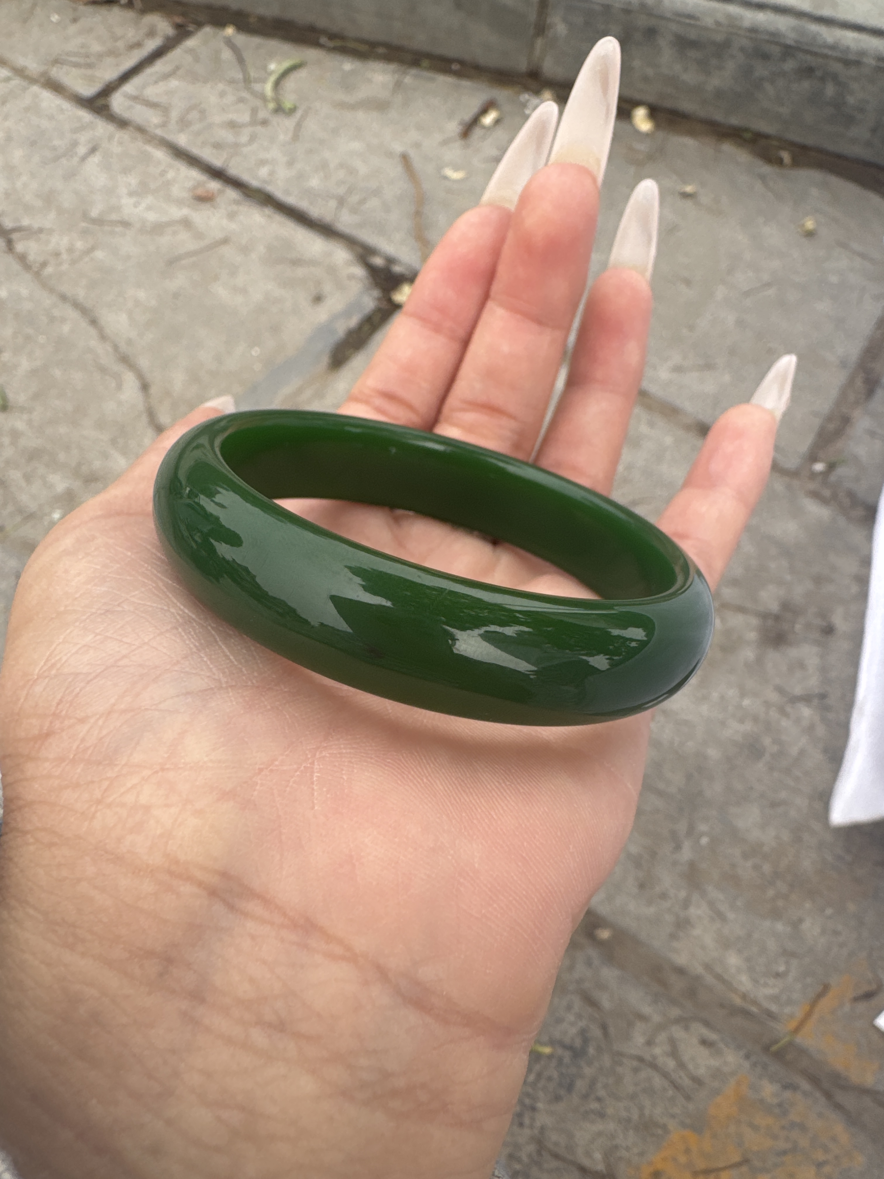 高端精品菠菜绿手镯52-64