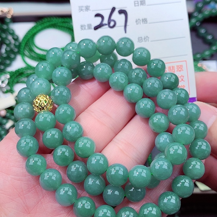 翡翠手链未镶嵌天然翡翠手链未镶嵌