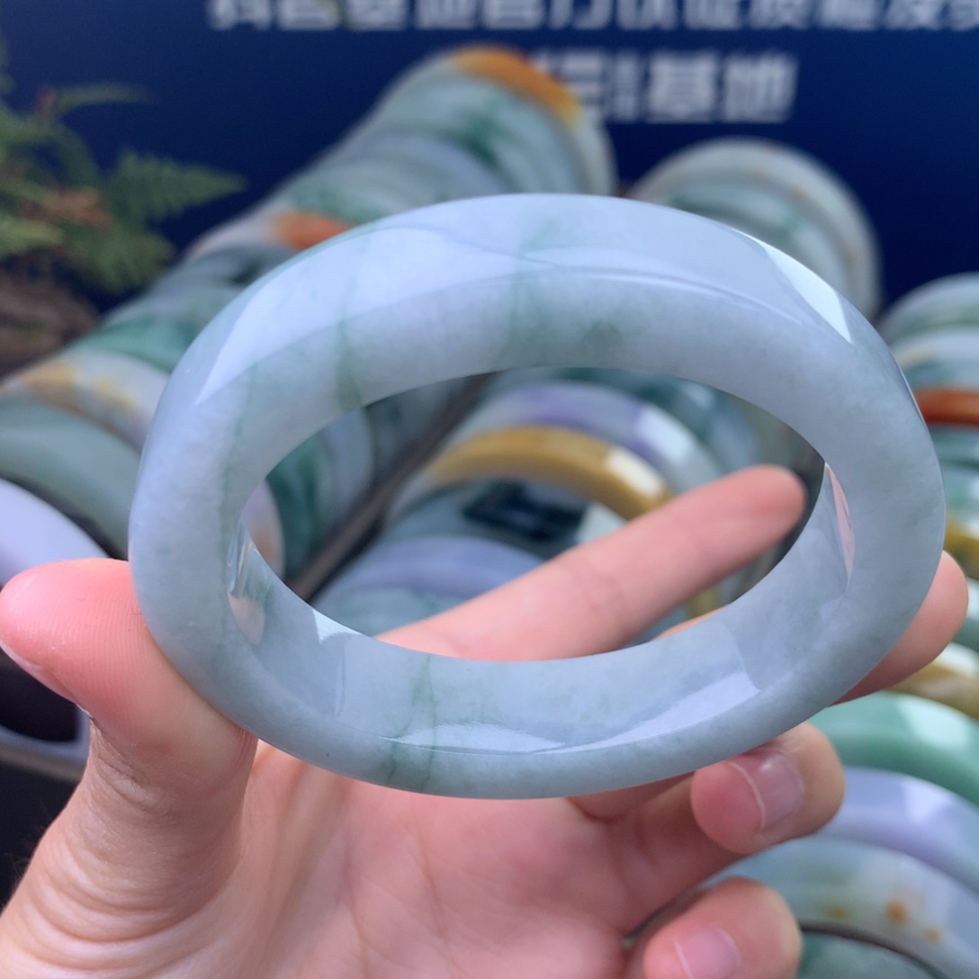 定制翡翠未镶嵌手镯定制不退不换