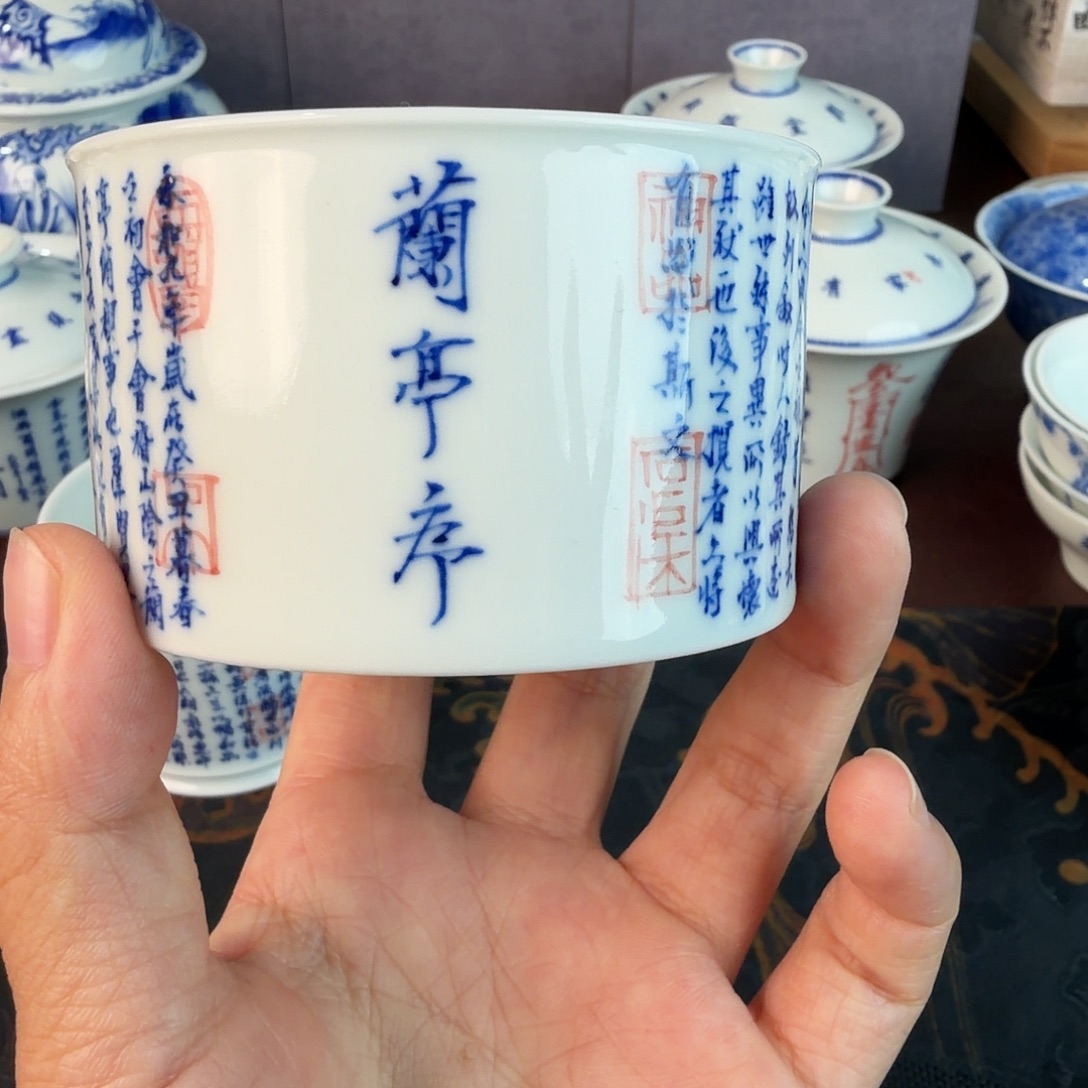 良***大手绘青花抒发抒发