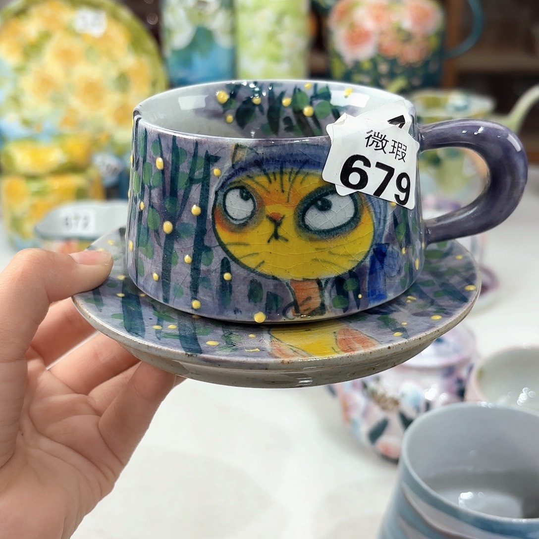 景德镇手绘高温釉下彩陶瓷茶具
