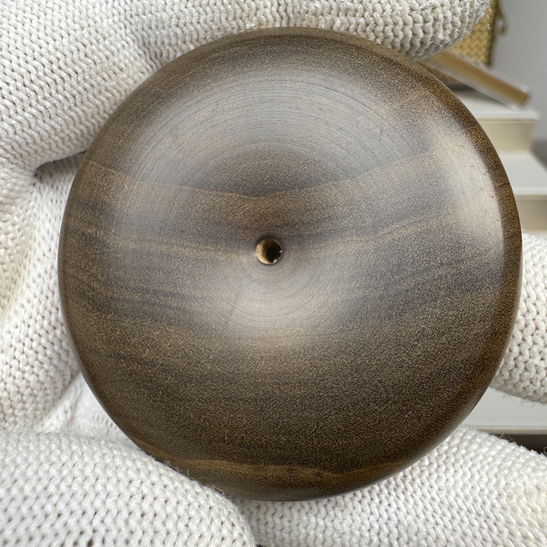 老山檀香横纹黑肉平安扣5*10mm 