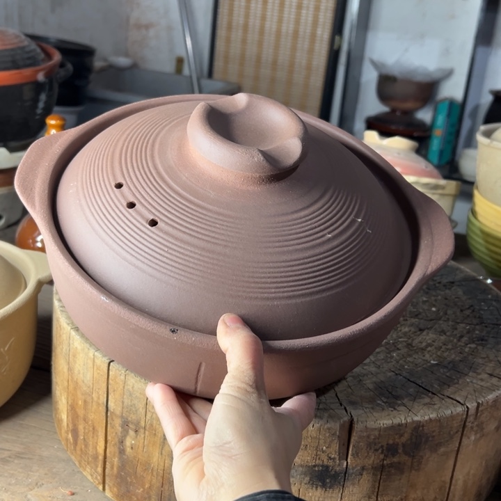 库存尾货紫砂干锅一套口径27