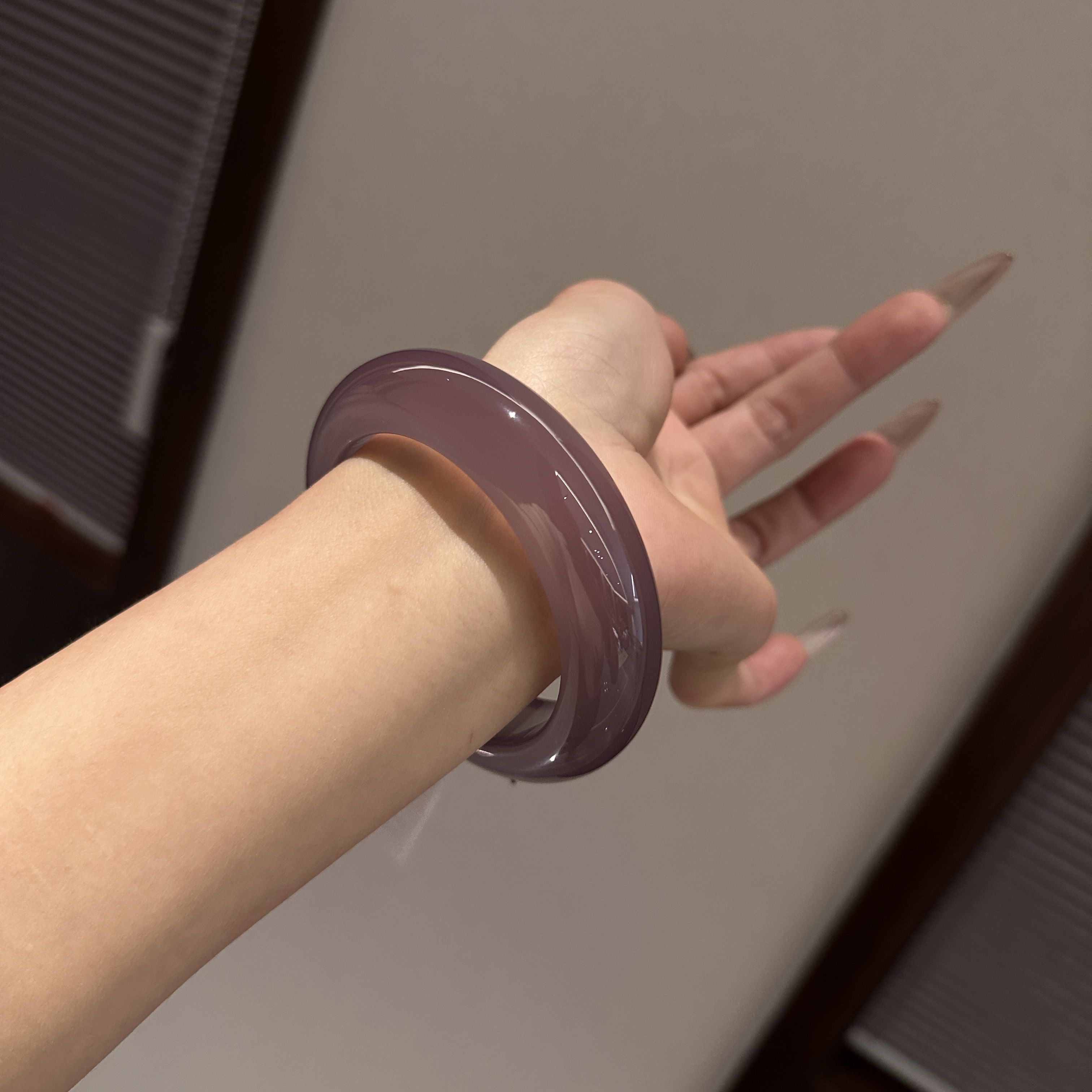 天然玛瑙玉髓手镯原色帝王紫葡萄紫轮胎镯多样发货拍一发一