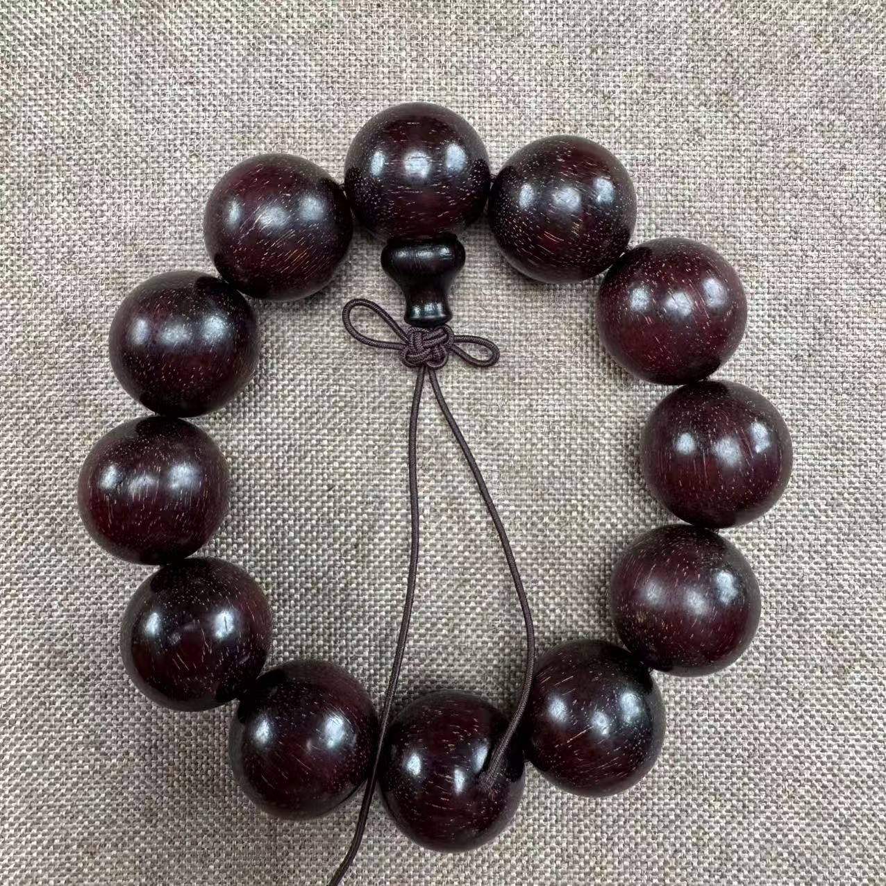 【芸奇】赞比亚紫檀爆星血檀2.0单圈三通款文玩手串