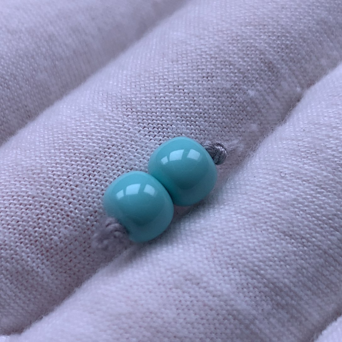 绿松石精品配饰直径6.3mm未镶嵌