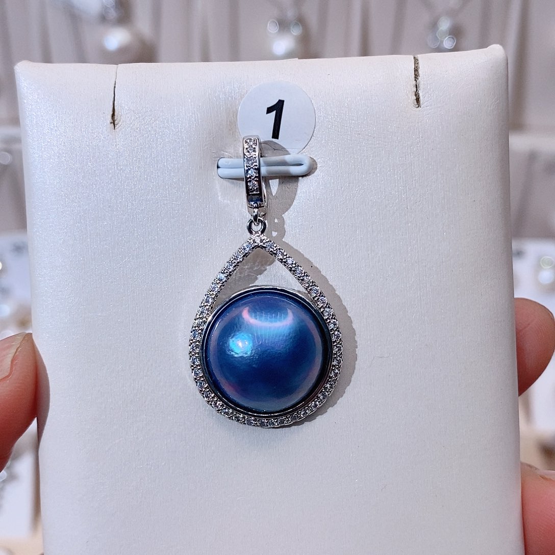 颈饰银S925镶嵌淡水珍珠用****0