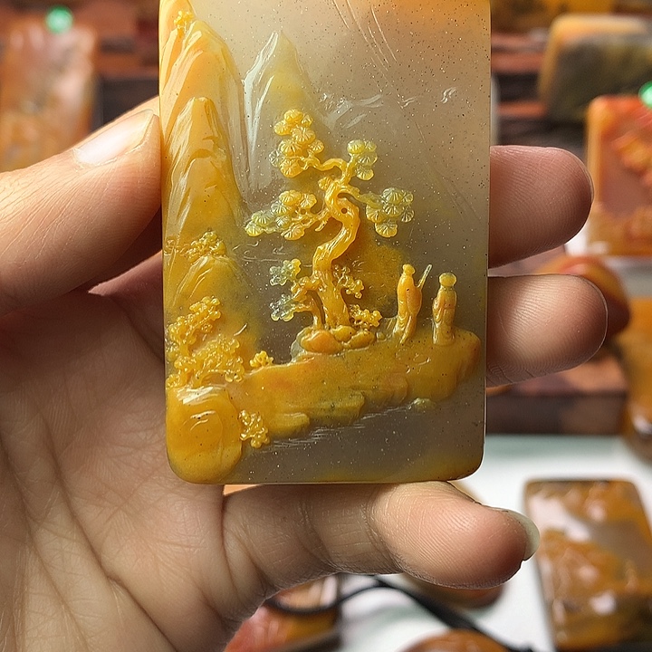 石英质玉（黄龙玉）未镶嵌手玩