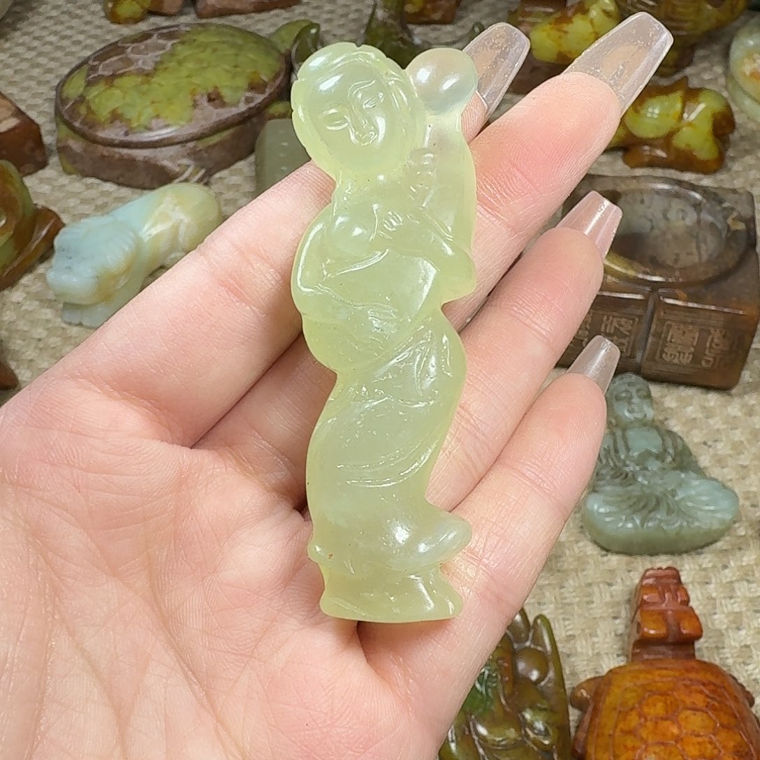 白玉菩提吊坠挂件