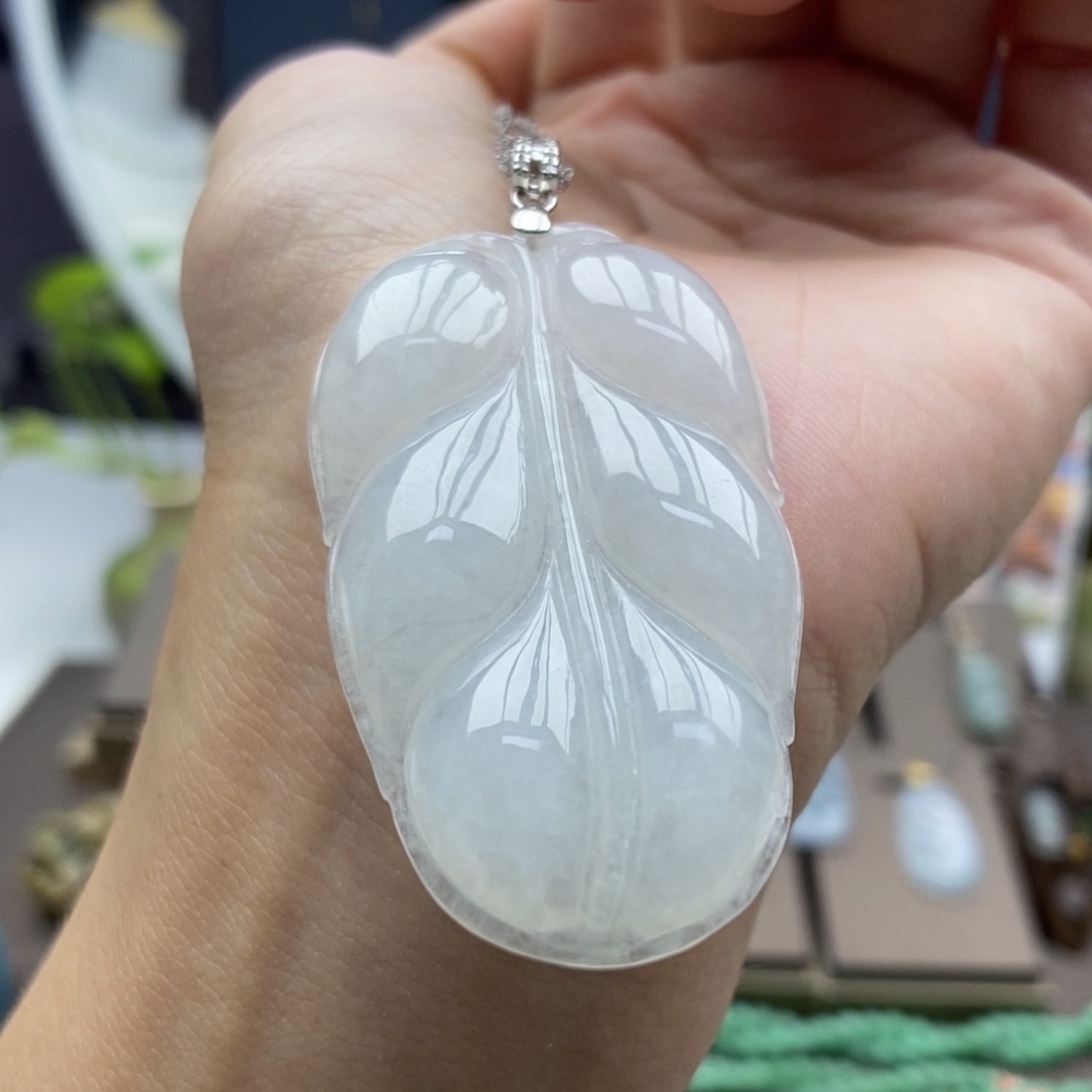 翡翠银S925镶嵌颈饰吊坠74