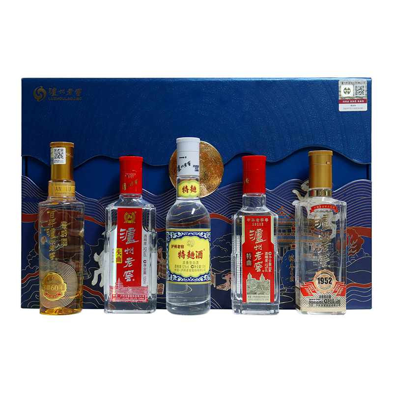 泸州老窖中秋小酒礼盒 浓香型白酒52度100mL*5瓶