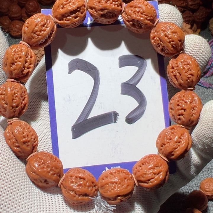 桃核手串23粗筋八棱核桃手串