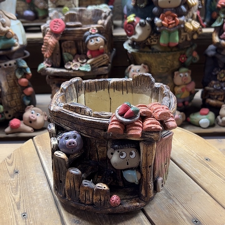 嘻哈多肉花盆百搭