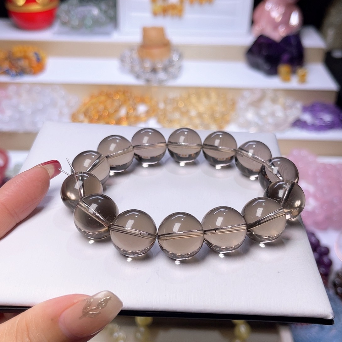 水晶手串未镶嵌哈**天然水晶16mm