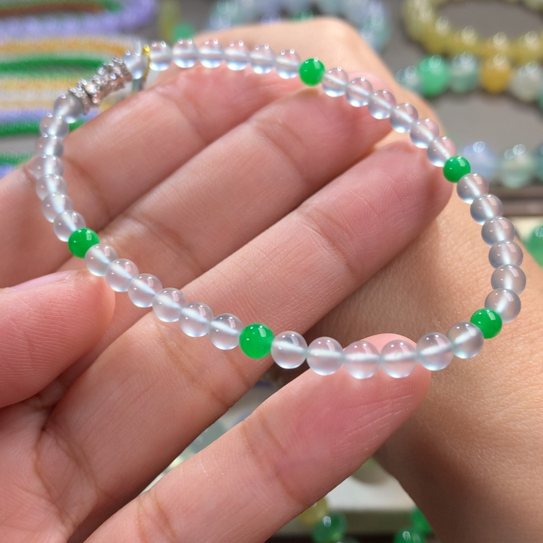 未镶嵌手链翡翠卡4 玻璃葱花精品