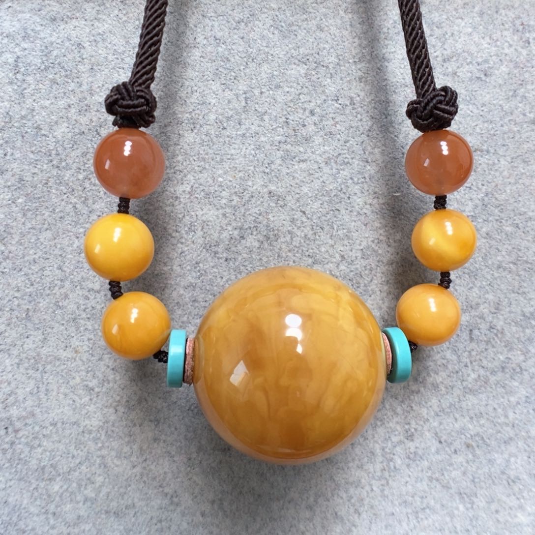 蜜蜡颈饰未镶嵌蜜蜡