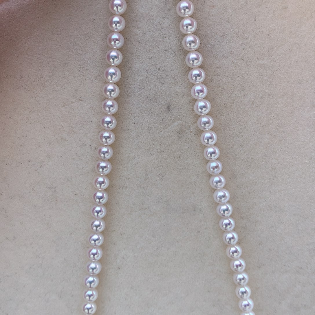 淡水珍珠4.5-5mm 极光串链银S925镶嵌