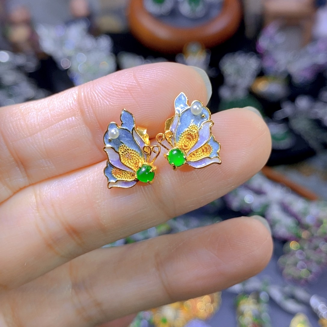 翡翠颈饰银S925镶嵌天然翡翠