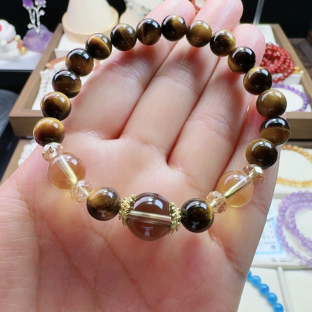 水晶手链未镶嵌虎眼石